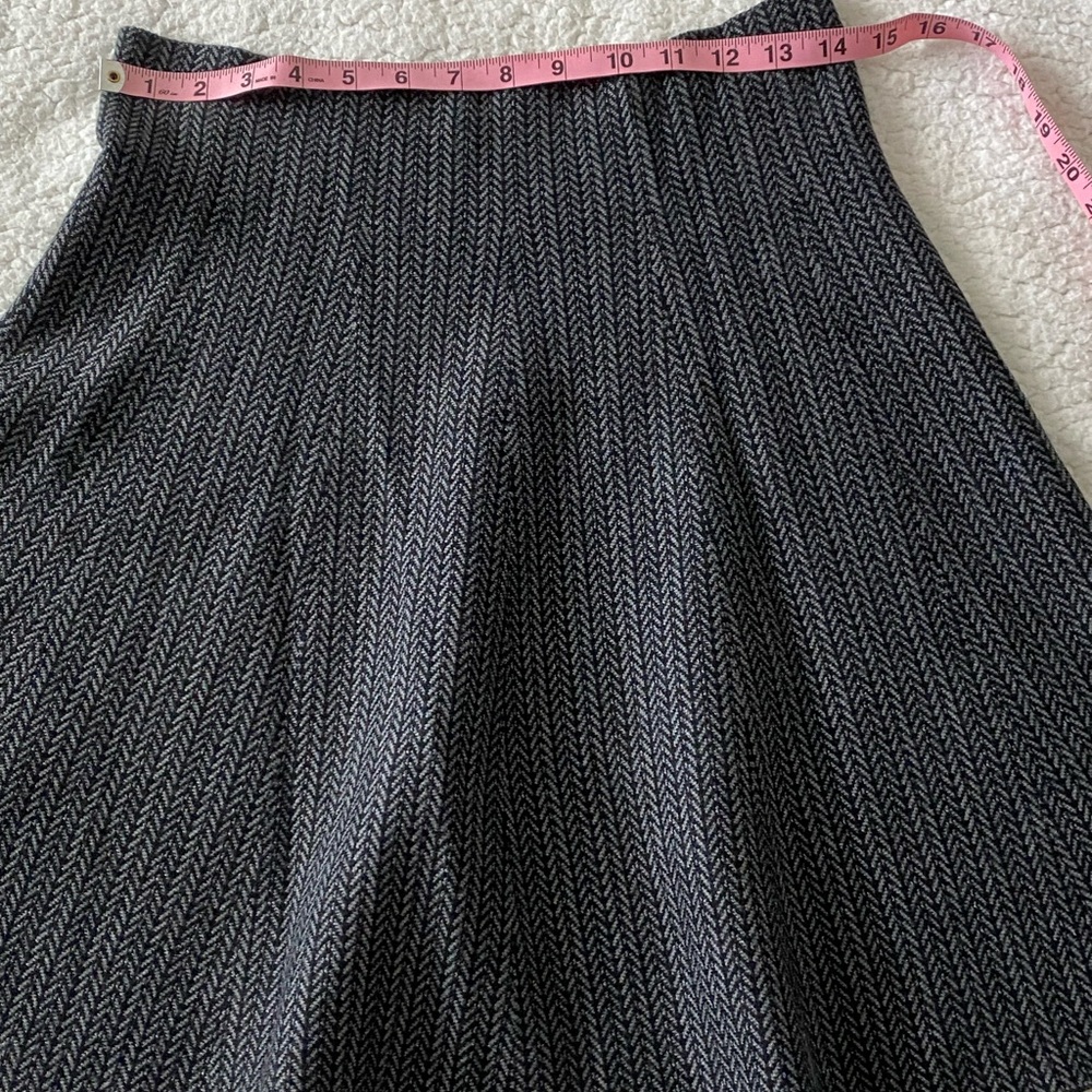 Elegant Black and White Herringbone Skirt